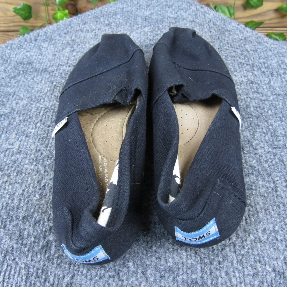 TOMS‎ Classic Alpargata Women's Black Canvas Slip-On Shoes Size 6 Casual